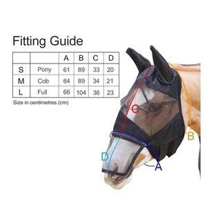 Equestrian Equipment High Quality Anti-mosquito Breathable Comfortable Mesh Customizable Lightweight High Elastic Horse <b>Fly</b> Mask - Product Image 6
