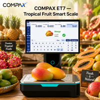 Balance intelligente COMPAX ET7 AI avec écran tactile 15,6 pouces, imprimante d'étiquettes, Bluetooth, garantie 3 ans, Android 11, RK3566, 6/15 kg