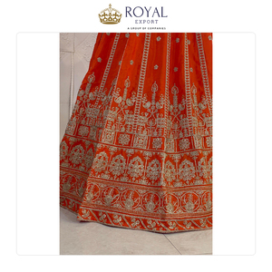 Excellent Quality Latest Designer Collection of Premium Chinnon <b>Material</b> Woman Lehenga Choli for Wedding and Party Wear - Product Image 5