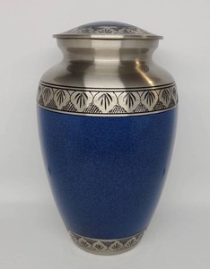 Urna de cenizas de cremación blanca Brampton de latón Urnas de cremación para adultos con bolsa de terciopelo gratis - Product Image 6