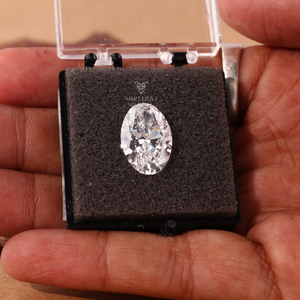 Diamant solitaire ovale certifié IGI, 2 carats, 3 carats, couleur F, clarté VS1, diamant de laboratoire en gros, diamant cultivé en laboratoire HPHT CVD - Product Image 4