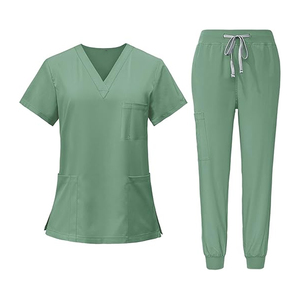 ชุดเครื่องแบบแพทย์สำหรับผู้หญิงขายส่งผ้าโพลีเอสเตอร์/ ผ้าฝ้ายแห้งเร็วแบบยืดได้4ทางผ้าโพลีเอสเตอร์/ ผ้าฝ้ายแห้งเร็วระบายอากาศได้ดี - Product Image 3