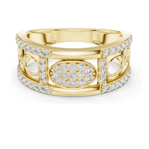 Anillo de Diamante Cultivado en Laboratorio de 0.576 CT para Mujer, Claridad VVS-VS EF, Oro de 18KT, 14KT, 10KT y Plata 925, Oro Rosa, Amarillo y Blanco - Product Image 1