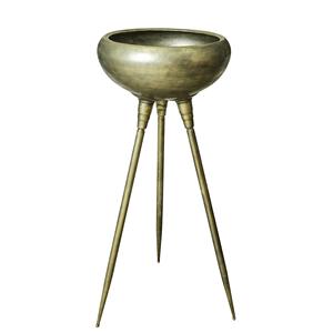 Olla de hierro redonda de cobre de diseño moderno elegante con base de metal para decoración del hogar y plantas de jardín jarrón de producto caliente - Product Image 2