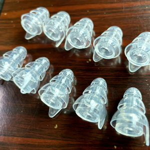 Bouchons d'oreilles anti-bruit Cadillac en silicone, protection pour la natation et le sommeil, embout bleu transparent, taille 1 - Product Image 5