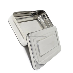 Caja de instrumentos médicos de acero inoxidable Contenedor de esterilización y almacenamiento 9x6x2 Contenedor médico reutilizable de acero inoxidable - Product Image 6