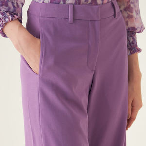 Pantalon drapé respirant vintage à taille élastique pour femme, pantalon d'été à jambe large et à longueur de cheville, pantalon décontracté de bureau, baggy grande taille - Product Image 4