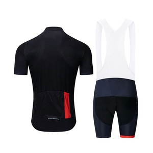 Conjunto de Jersey de ciclismo negro de manga corta para hombre de alta calidad 2025, pantalones cortos con pechera personalizados, ropa de bicicleta transpirable - Product Image 6