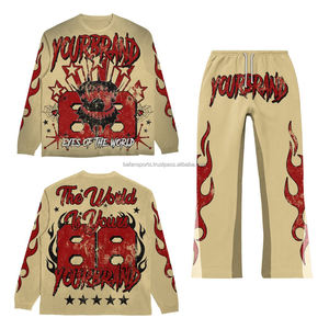 2025 nouveau Design votre propre conception personnalisée femmes coton polaire piste survêtement survêtements dames noir survêtements ensemble de haute qualité - Product Image 1