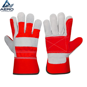 Guantes de Trabajo de Cuero con Protección Completa para los Dedos, Transpirables, de Tela, Guantes de Seguridad de Cuero con Protección Completa para los Dedos - Product Image 1
