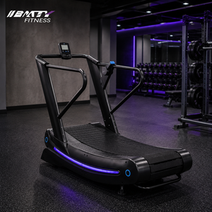 Tapis roulant incurvé <span class=keywords><strong>auto</strong></span>-alimenté BM avec suivi LED, protection articulaire antichoc, matériel d'entraînement HIIT pour salle de sport commerciale BM - Product Image 1