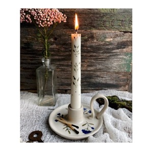 Handmade Ceramic Candle Holder for Home Living Room Bedroom <b>Decor</b> Rustic Elegant Modern Style - Product Image 5