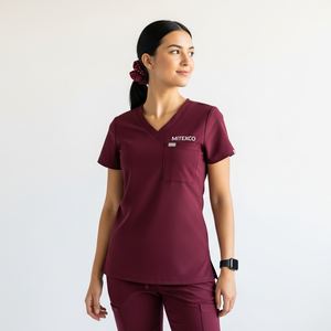 Ensemble de blouses médicales pour femmes MITEXCO, bleu royal, col en V : confortable, élégant et durable, vêtements de travail pour infirmières, médecins, hôpitaux - Product Image 1