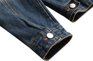 Denim Cotton Fabric <b>Jackets</b> Manufacturer Pigment Washing Oem Custom <b>Mens</b> Jean Denim <b>Jacket</b> - Product Image 3