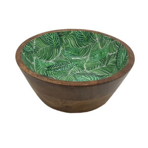 Bol à fruits et à salade rond en bois de style moderne fait à la main populaire pour la maison et les hôtels pour la nourriture servant de la vaisselle essentielle - Product Image 1