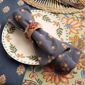 แหวนผ้าเช็ดปากลายเพชรแดง ทอมือจากหวาย สำหรับตกแต่งงานเลี้ยงอาหารค่ำ - Product Image 4