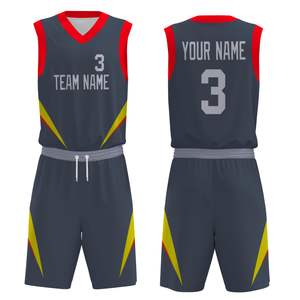 Maillots et shorts de basket-ball sur mesure, grande taille, imprimés, antibactériens, 100% polyester, ensemble uniforme d'équipe, maillots d'entraînement personnalisés - Product Image 1