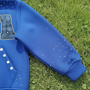 ชุดวอร์มพิมพ์ลายโลโก้แบบกำหนดเอง ประดับด้วยคริสตัล ผลิตจากโรงงาน ชุดวอร์มผู้ชายสไตล์วินเทจฟอกสีซีดแบบทำเอง - Product Image 5