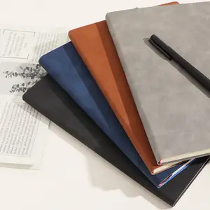 Caderno de couro PU de capa macia A5 Record Diário de Caderno de couro de capa macia Diário personalizado