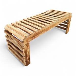 Panca in legno massello fatto a mano stile moderno Vintage L48 * H18 * W18inch in legno massello per giardino esterno giardino uso dipinto completo - Product Image 3