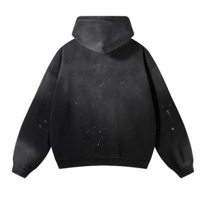 Sweat à capuche vintage délavé à l'acide, personnalisé avec logo, pour homme, coupe oversize, en molleton 100 % coton épais, idéal pour l'hiver, qualité supérieure - Product Image 5
