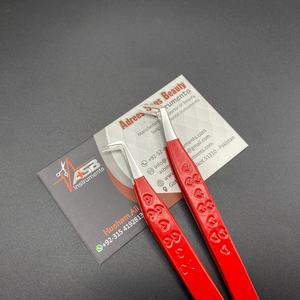 Pinces à cils professionnelles en acier inoxydable léger, en forme de cœur, à angle de 90 degrés et de 45 degrés, durables - Product Image 5