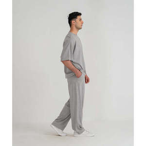 Camiseta básica de algodón 100% de gran tamaño para hombre, cuello redondo cómodo con hombros caídos, camiseta de talla grande para verano - Product Image 6