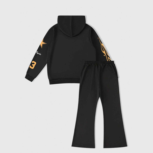 Ensemble de survêtement pour homme, impression DTG DTF, sweat-shirt à capuche, jogging, coupe ajustée, deux pièces, tenue de sport décontractée, coton athlétique, uni, poids lourd, 2025 - Product Image 2