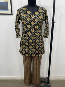 Conjunto de pijama Floral verde de algodón 100% para mujer, conjunto de pijama de algodón para mujer, conjunto de pijama de algodón para mujer - Product Image 2