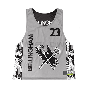Uniforme de fútbol americano Uniforme de Lacrosse personalizado Ropa deportiva del equipo Lacrosse Jersey n Pantalones cortos Sublimado Impreso Reversible Jerseys - Product Image 5