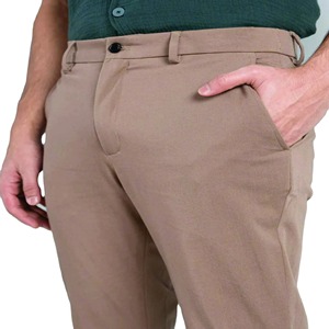 Pantalones chinos cónicos ajustados para hombre con corte hasta el tobillo de tela elástica para estilo casual moderno Pantalones chinos transpirables para hombre - Product Image 4