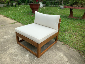 Sofá Esquinero de Exterior de Madera Maciza de Acacia Natural, Lujoso, Simple, Ecológico y Duradero - Product Image 2