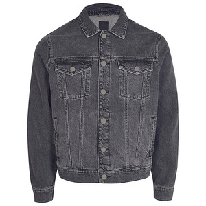 Veste en jean pour homme 100% Vente en gros sur mesure Veste en jean coupe-vent de couleur et de taille personnalisées pour homme - Product Image 3