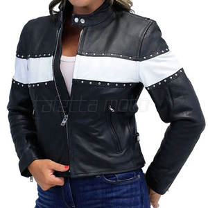 Chaqueta de Motociclista de Cuero Ligera para Mujer, Chaqueta de Motociclista de Cuero Cómoda para Mujer en Existencia - Product Image 5
