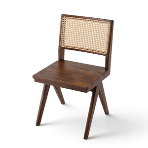Silla de Comedor Minimalista de Cuero Zafran para Sala de Estar, Cocina y Restaurante - Product Image 1