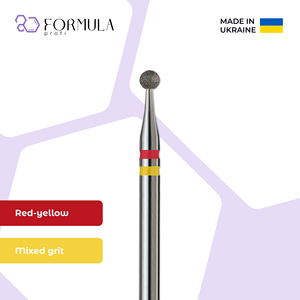 หัวเจียรเพชรสำหรับทำเล็บมือเล็บเท้า ขนาด 2.5 มม. สีแดง+เหลือง สำหรับดูแลหนังกำพร้า ใช้กับเครื่องตะไบไฟฟ้า ขายส่งจากโรงงาน - Product Image 1
