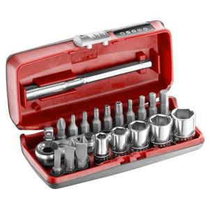 Kit de sujeción/apriete con llave de carraca compacta Facom de 1/4'' - Product Image 1