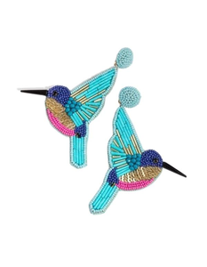 Handmade Beaded Animal <b>Bird</b> Drop Earrings Color Preservation Rice Beads Dangle Jewelry Handmade Elegant Design - Product Image 1