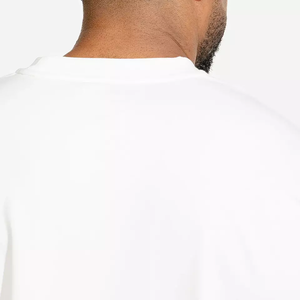 Camisetas de algodón de alta calidad de talla grande 2023 para hombre, ropa de gimnasio con hombros caídos de gran tamaño, ropa de entrenamiento lisa con patrón estampado - Product Image 4