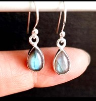 Nouvel Arrivage Boucles d'oreilles Chandelier Vintage en Quartz Lamon 10mm serties de griffes, en Argent Sterling 925 Plaqué Or, Bijoux Faits Main, Cadeau, pour Soirée