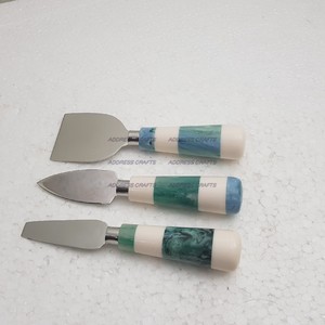 Ensemble de couteaux à fromage en acier inoxydable au design moderne et manche en résine, décoration de table, service à domicile, hôtel, ustensiles de cuisine, utilisé au meilleur prix - Product Image 3