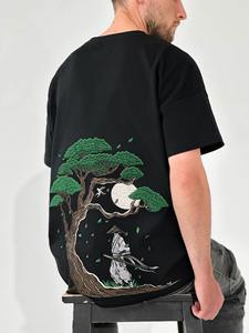 Custom Embroidered ''Blades & Blossoms'' T-<b>Shirt</b> Casual T <b>Shirts</b> Comfortable Wear Latest Design Hot Selling Casual T <b>Shirts</b> - Product Image 4