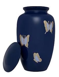 Excelente calidad, hermoso dorado, hecho a mano, fabricado manualmente, latón, verde, urnas de cremación, funeral para adultos para cenizas humanas - Product Image 5