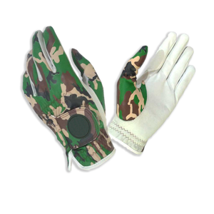 ถุงมือกอล์ฟของผู้ชายหนัง PU แบบพรีเมี่ยมพร้อมลายทหารระบายอากาศได้ปรับแต่งโลโก้ได้อย่างยั่งยืนสำหรับใช้ในกีฬา - Product Image 1