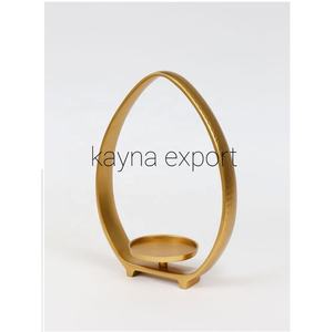 เชิงเทียนโลหะสีทองสำหรับตกแต่งคริสต์มาสที่มีเอกลักษณ์ในสไตล์งานหัตถกรรมโลหะหล่อรูปแบบใหม่แหวนสำหรับตกแต่งบ้าน - Product Image 3