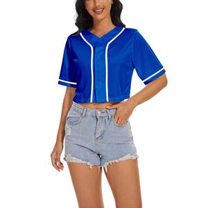 เสื้อเบสบอลแขนสั้นสำหรับเด็กชาย, เสื้อกีฬาแขนสั้นแบบติดกระดุมน้ำหนักเบาออกแบบโลโก้ได้ตามที่ต้องการ - Product Image 1