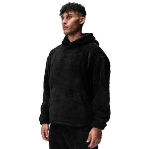 New Arrival Custom Men's Half Zip <b>Sherpa</b> Men <b>Hoodie</b> Jacket With Pouch Muff Pocket Sale Bulk 2024 - Product Image 2