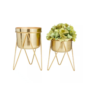 premium new Designed 2026 Home <b>Decorative</b> Planter Vintage Style Gold Plated Planter Flower <b>Pot</b> Exporter From India <b>for</b> sale - Product Image 1