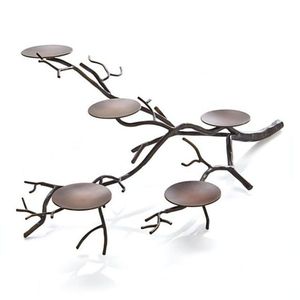 Atractivo tema candelabro boda oro decorativo candelabros soporte Metal candelabro con artesanía natural - Product Image 5