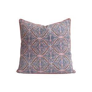 Los últimos cojines de sofá con estilo hechos a mano con cuidado, funda de cojín de algodón con estampado de bloques de mano, funda de almohada a precio barato - Product Image 5